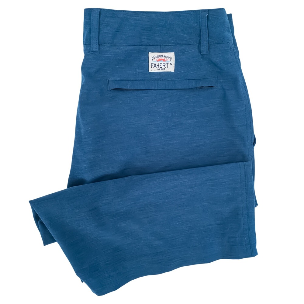 Faherty All Day Shorts Mens 32 Blue Hybrid Stretch Recycled  MSC0012